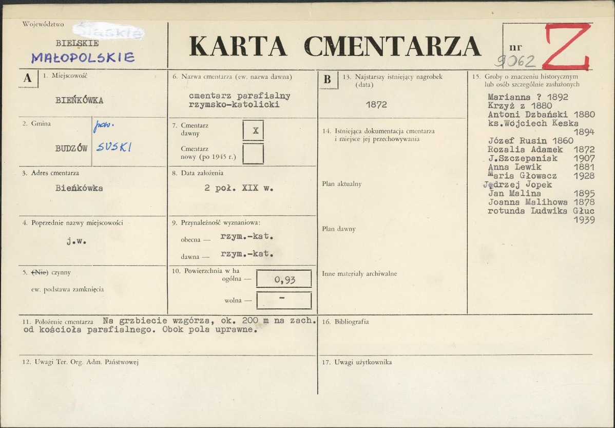 Karta cmentarza, skan nr 1