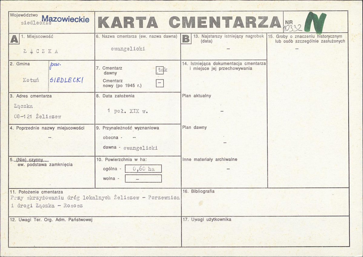 Karta cmentarza, skan nr 1