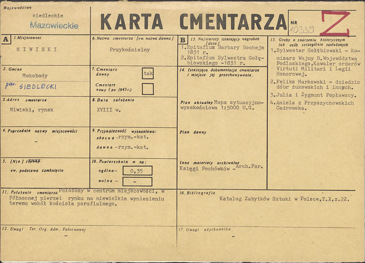 Karta cmentarza, skan nr 1