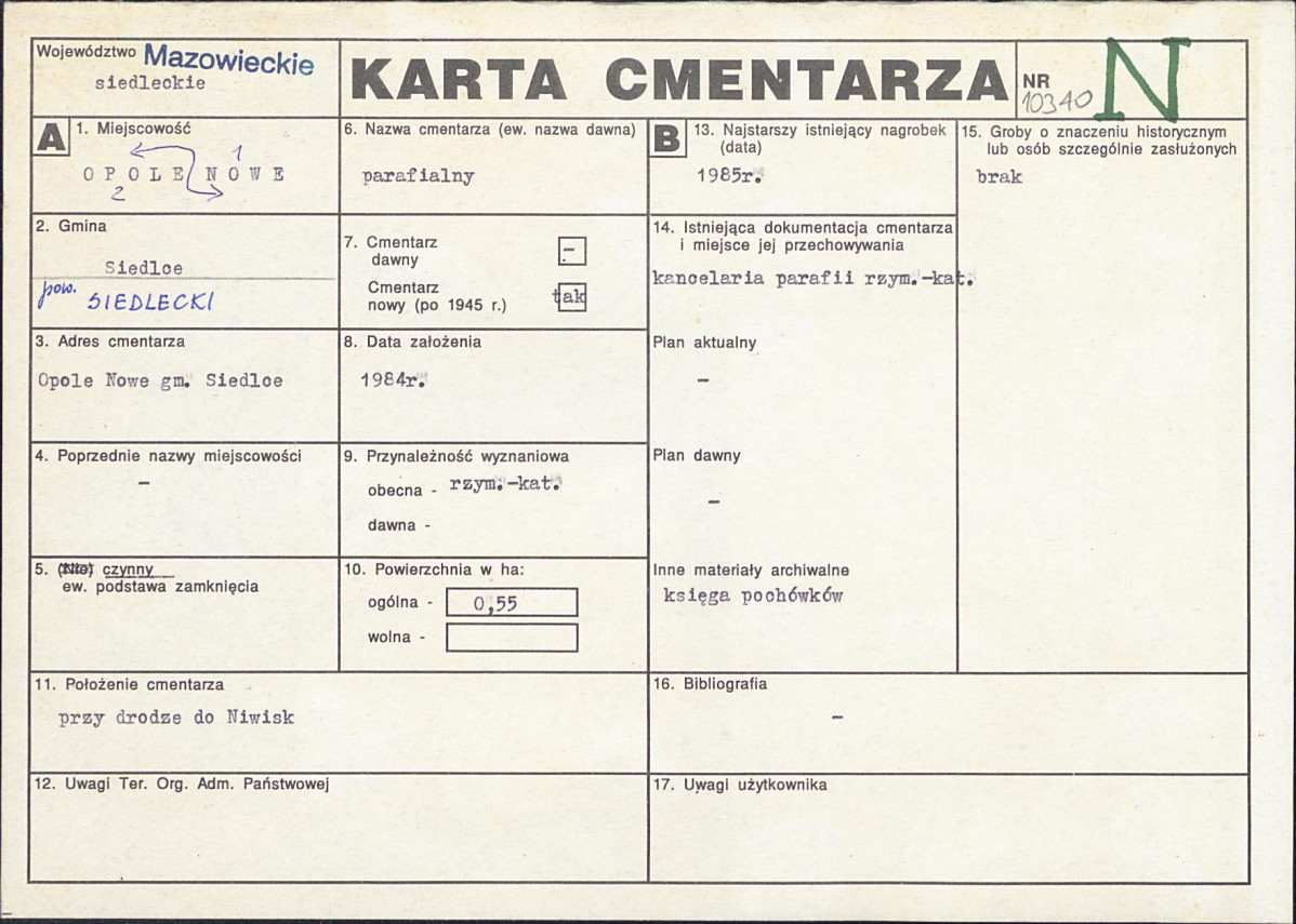 Karta cmentarza, skan nr 1