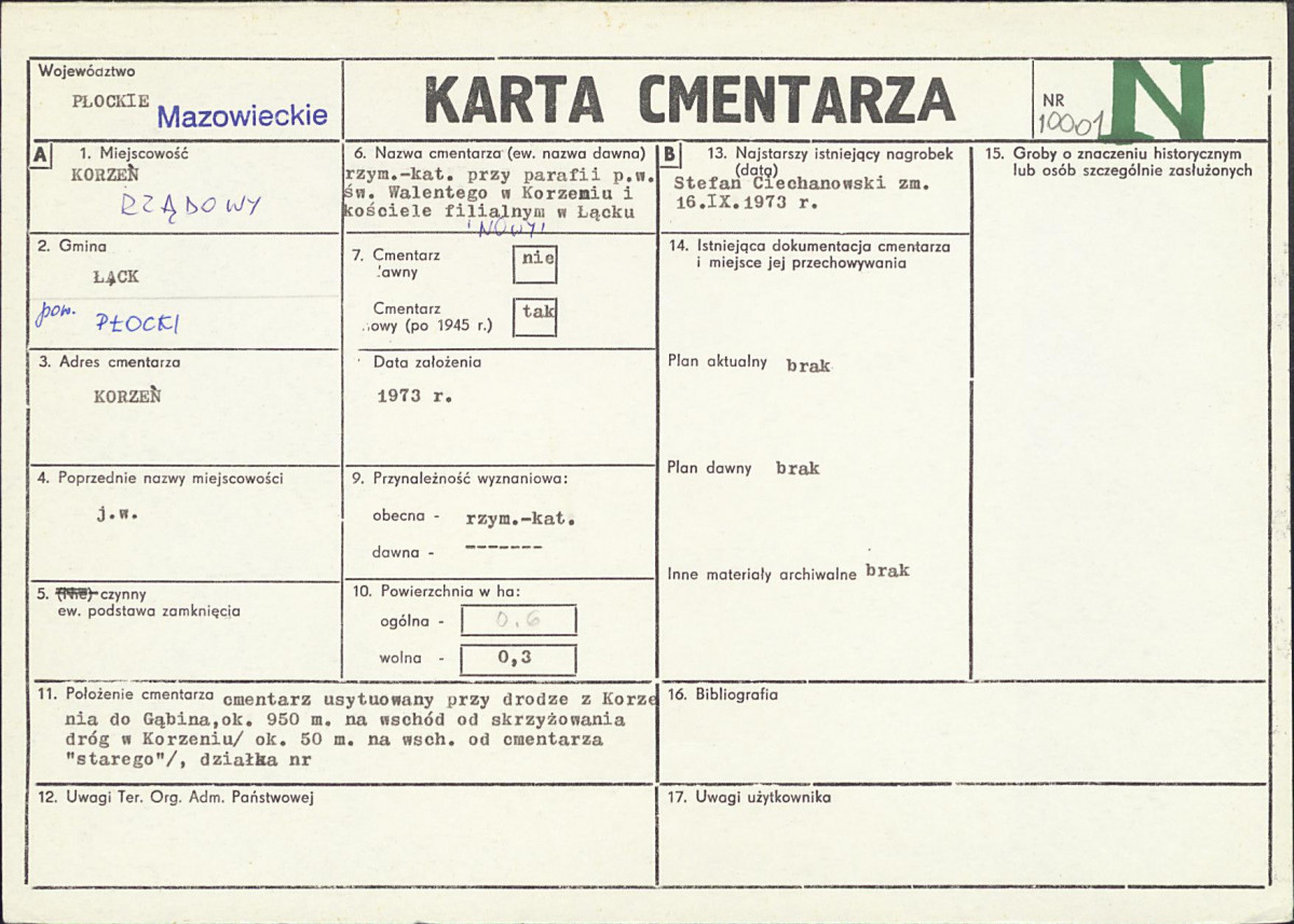 Karta cmentarza, skan nr 1