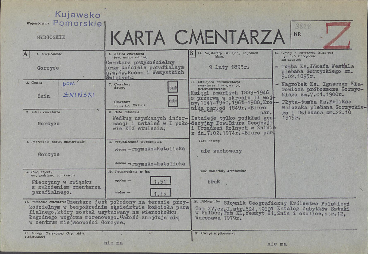 KC - Karta cmentarza, skan nr 1