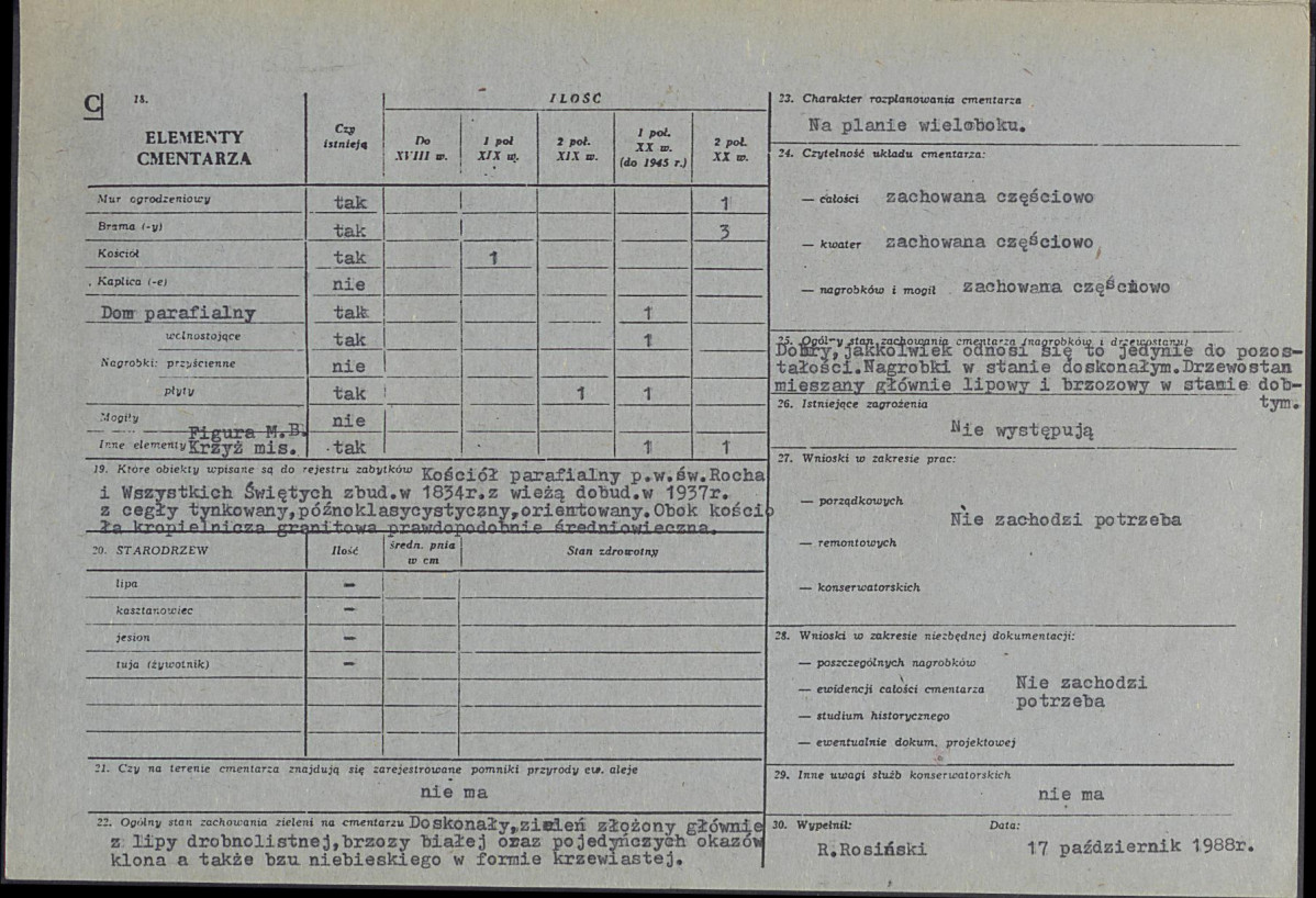 KC - Karta cmentarza, skan nr 2