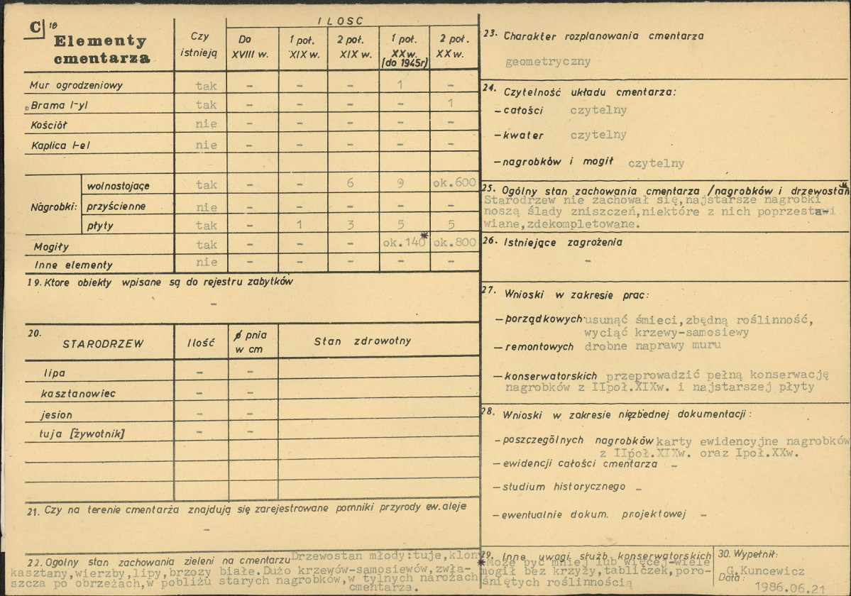 KC - Karta cmentarza, skan nr 2
