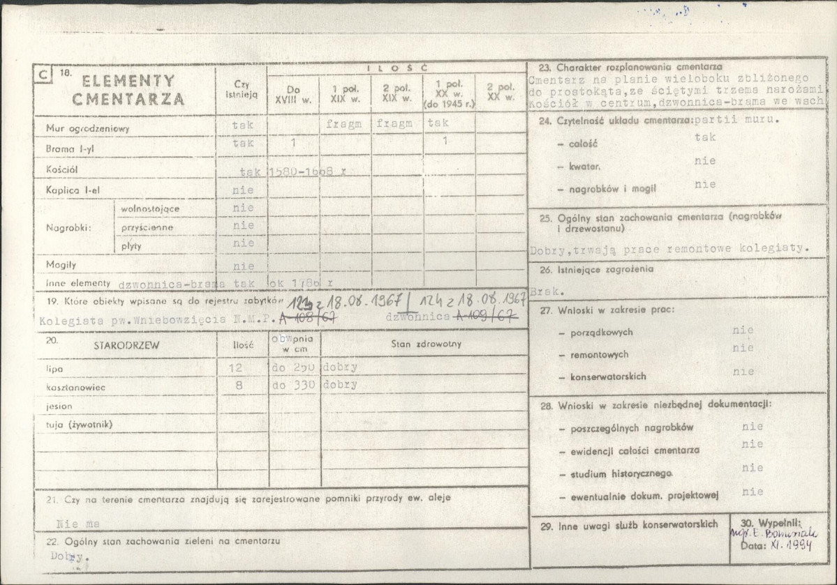 Karta cmentarza, skan nr 2