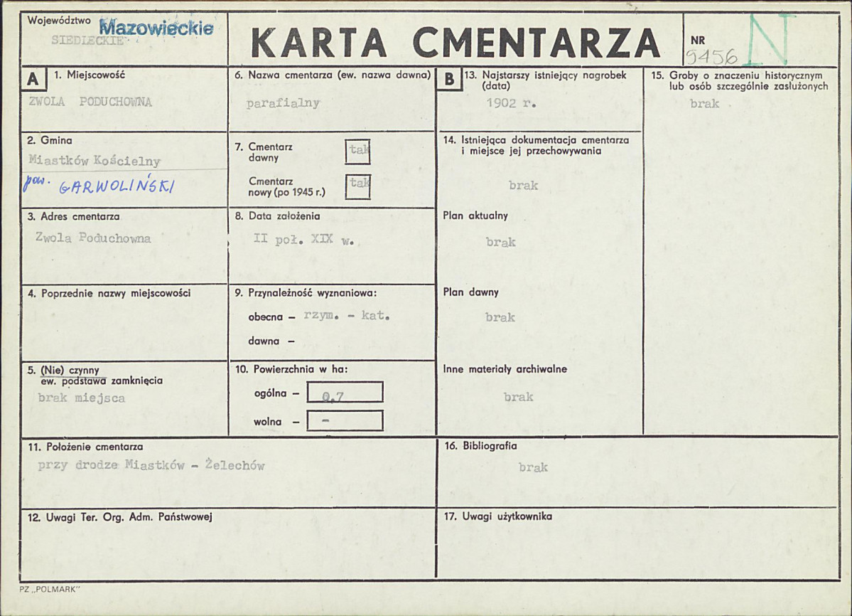 Karta cmentarza, skan nr 1