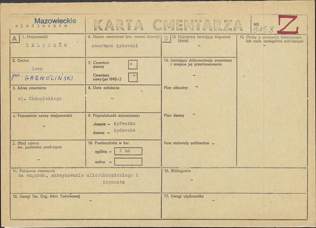 Karta cmentarza, skan nr 1