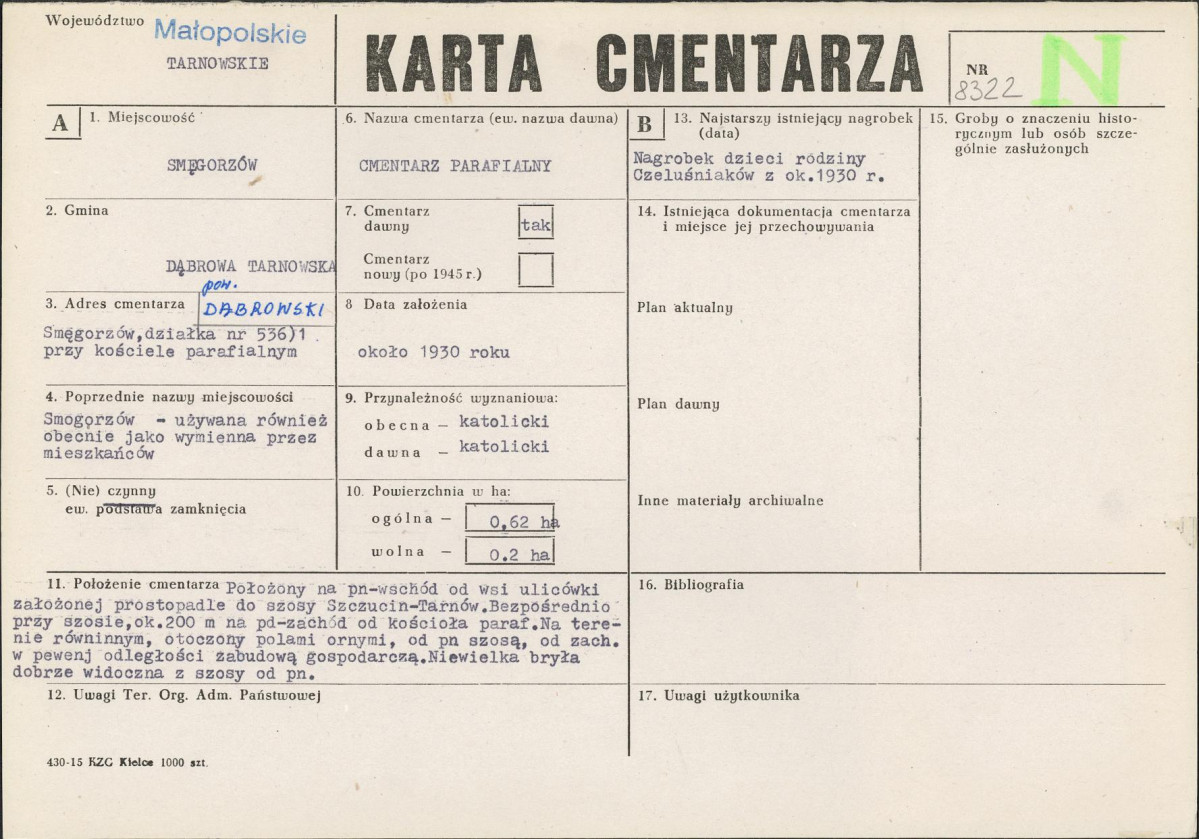 Karta cmentarza, skan nr 1