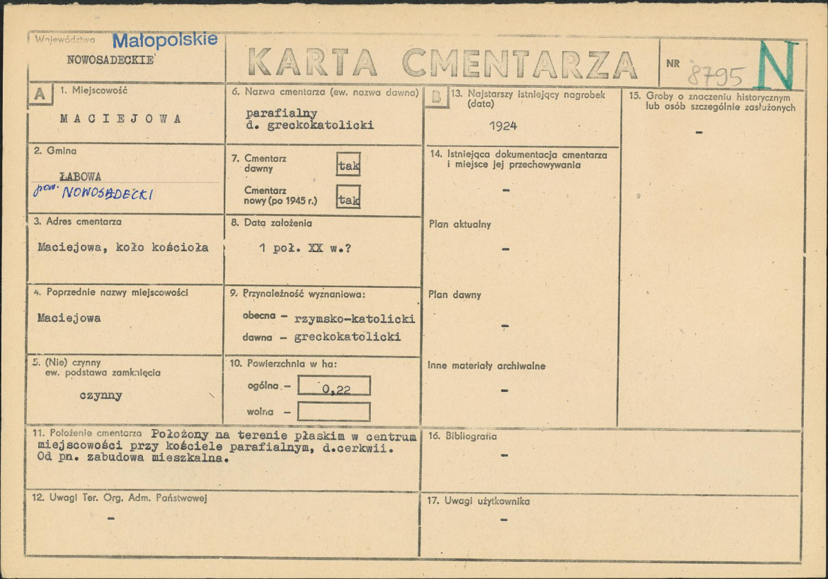 Karta cmentarza, skan nr 1