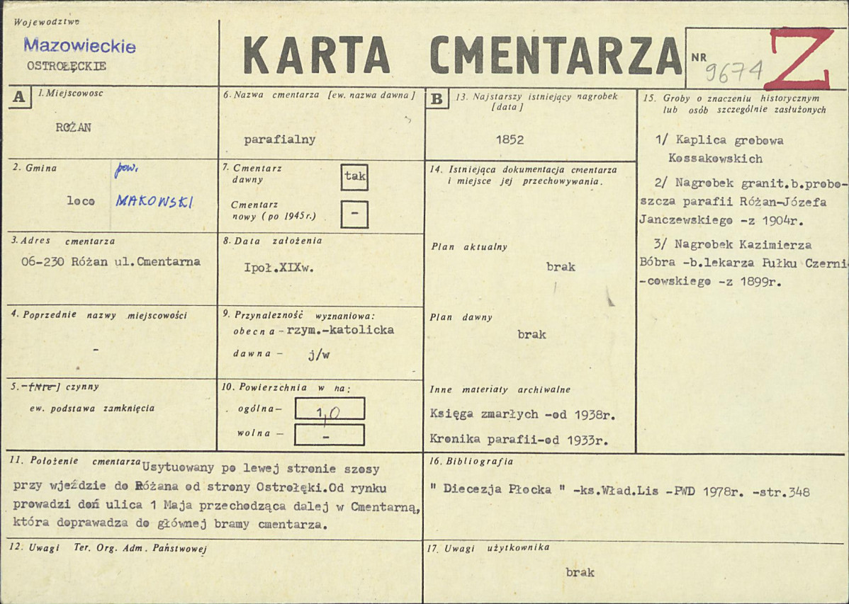 Karta cmentarza, skan nr 1