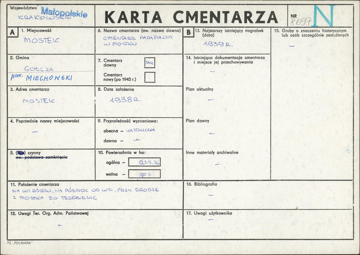 Karta cmentarza, skan nr 1