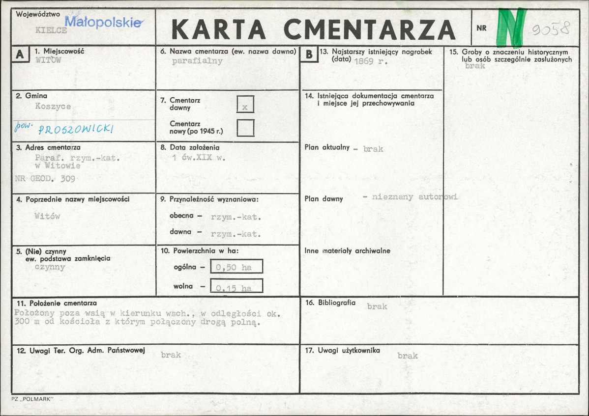 Karta cmentarza, skan nr 1