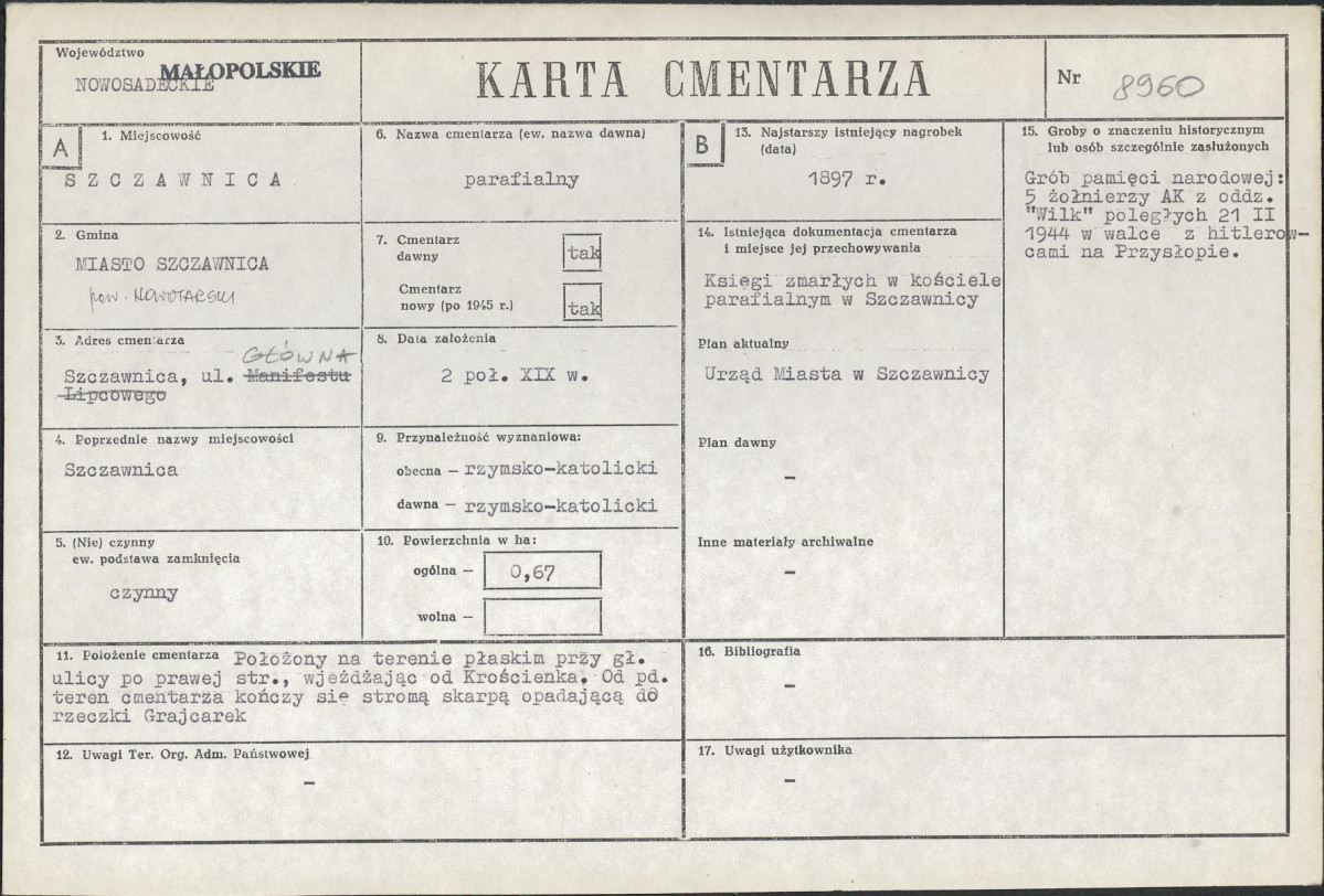 Karta cmentarza, skan nr 1