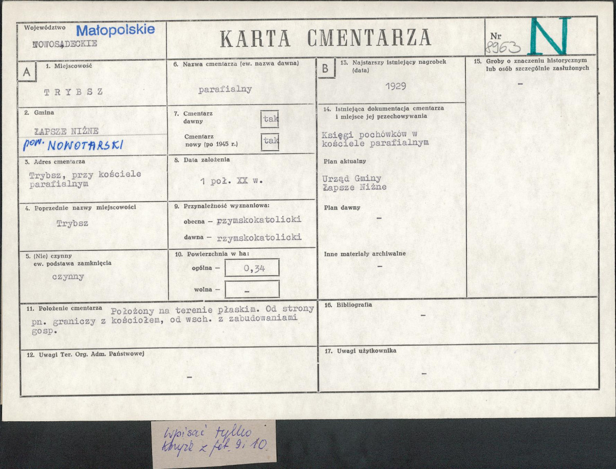 Karta cmentarza, skan nr 1