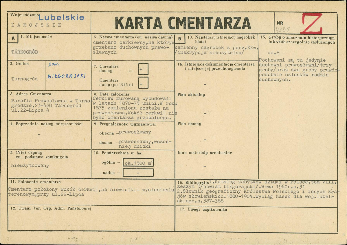 Karta cmentarza, skan nr 1