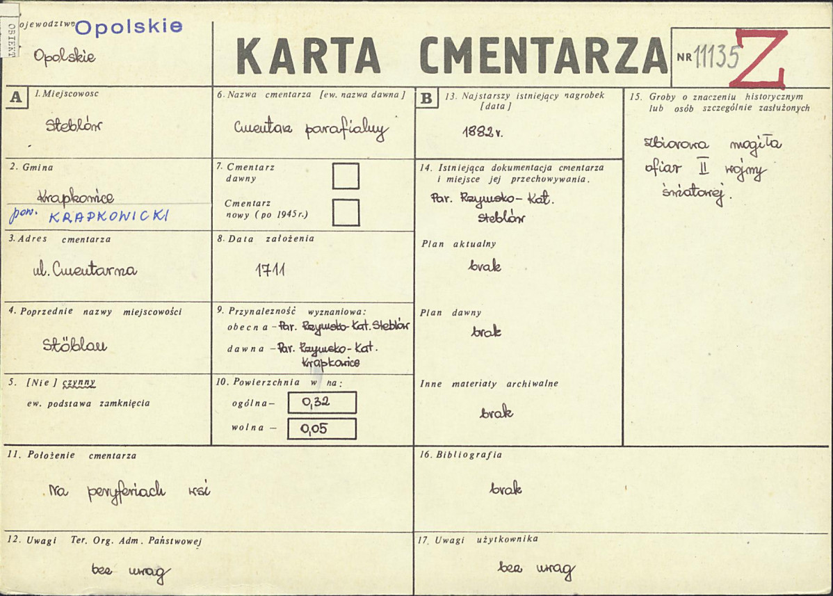 Karta cmentarza, skan nr 1