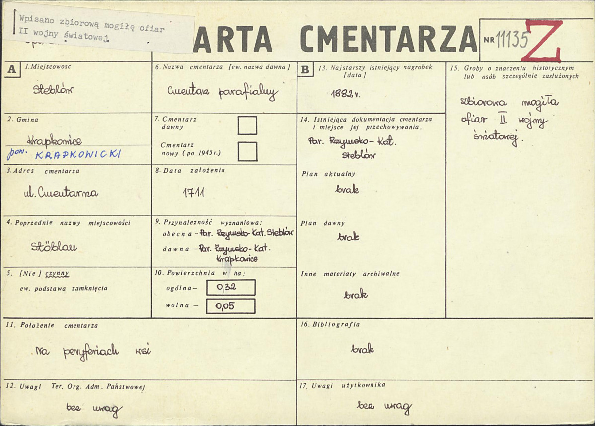 Karta cmentarza, skan nr 2