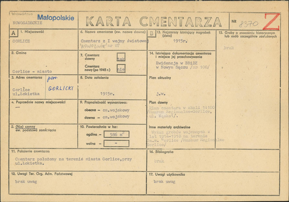 Karta cmentarza, skan nr 1