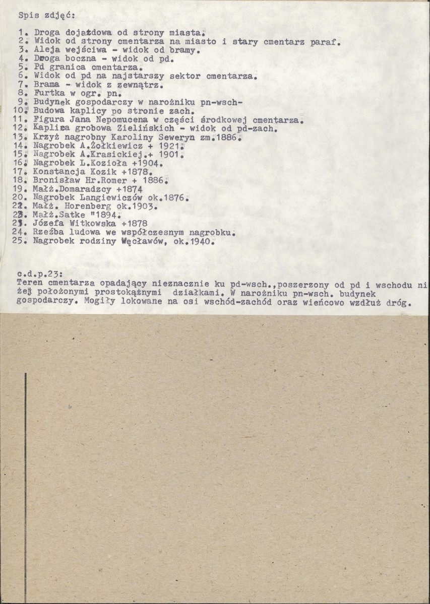 Karta cmentarza, skan nr 6