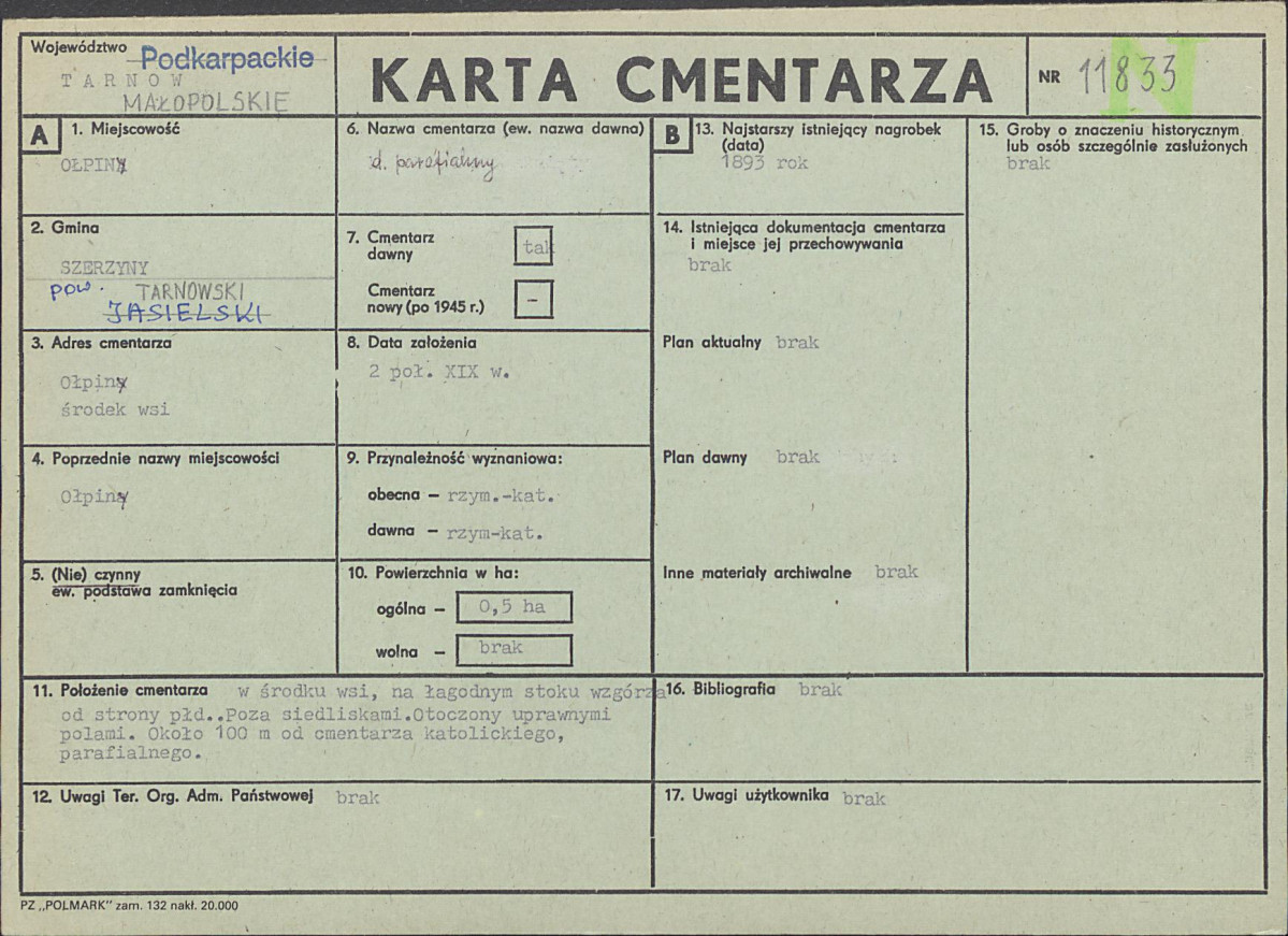 Karta cmentarza, skan nr 1