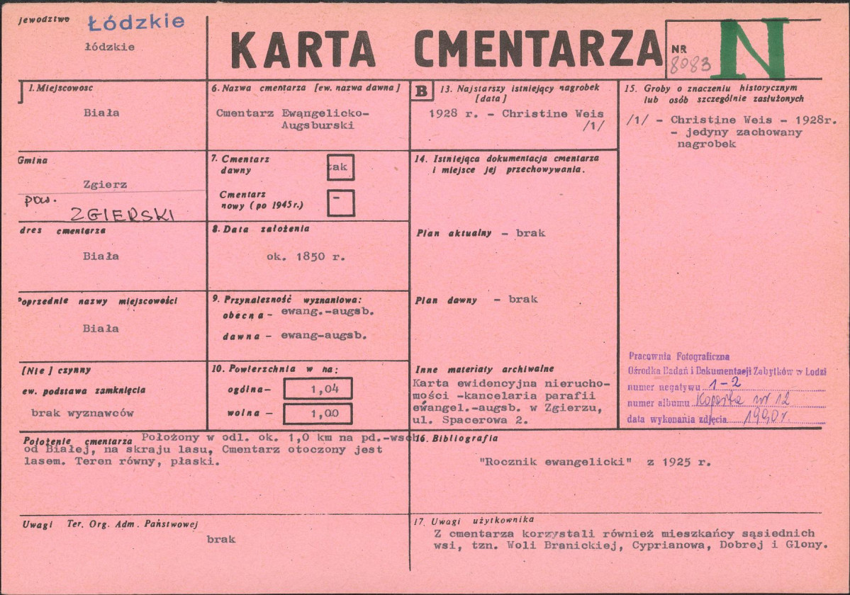 Karta cmentarza, skan nr 1