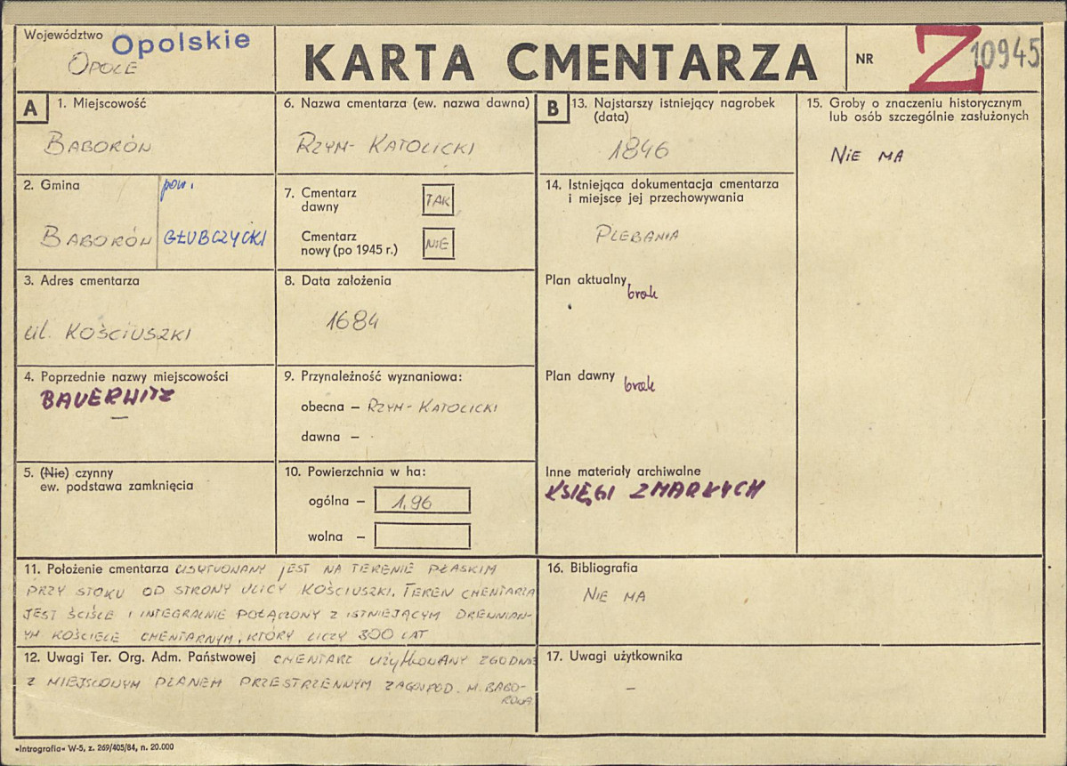 Karta cmentarza, skan nr 1