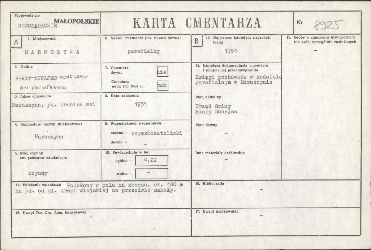 Karta cmentarza, skan nr 1