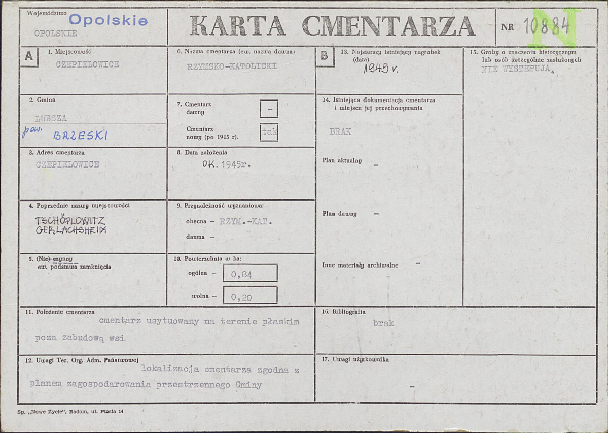 Karta cmentarza, skan nr 1
