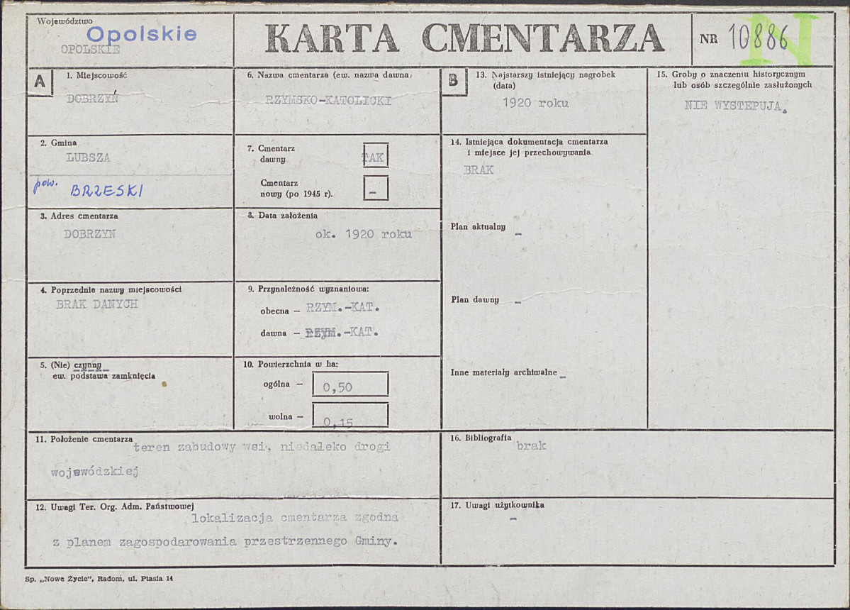 Karta cmentarza, skan nr 1