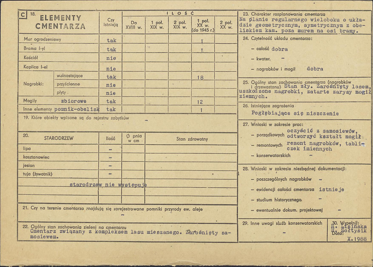 Karta cmentarza, skan nr 2