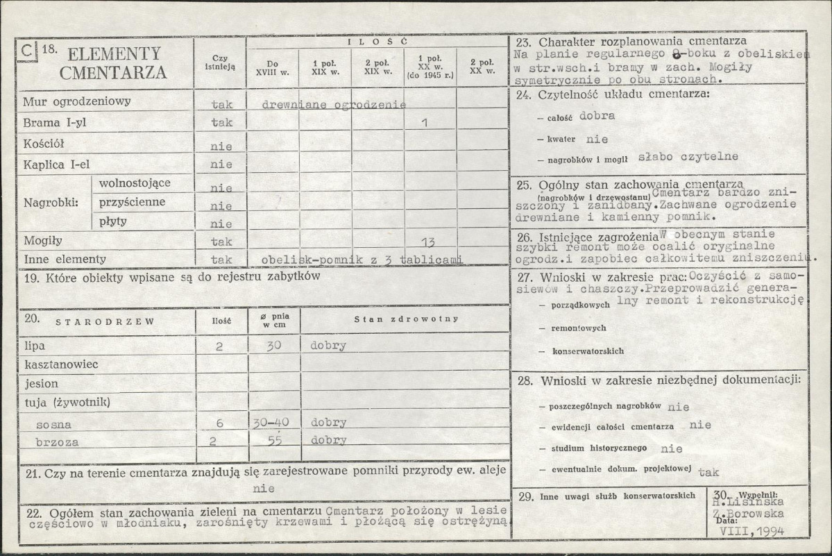 Karta cmentarza, skan nr 2