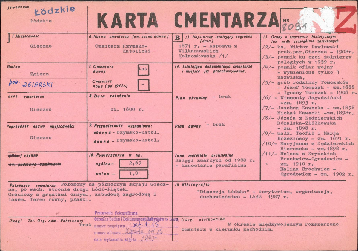 Karta cmentarza, skan nr 1