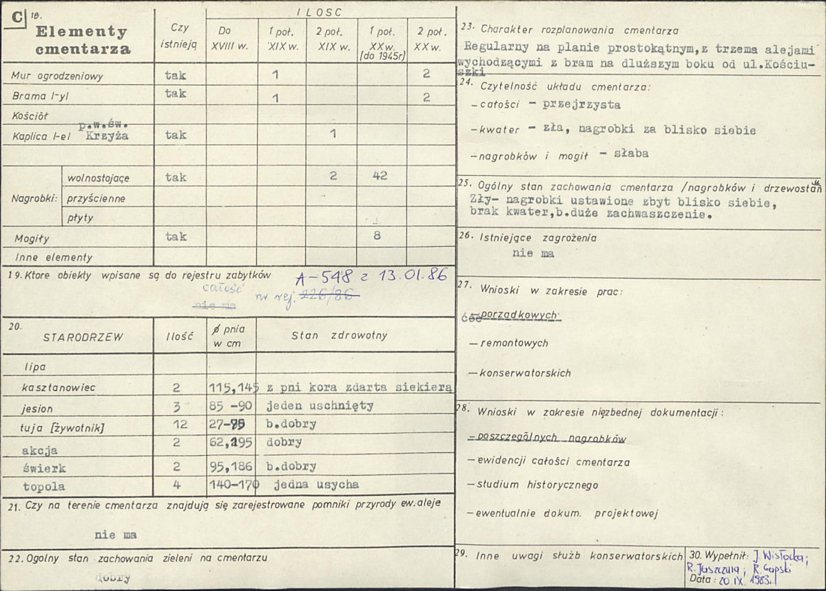KC - Karta cmentarza, skan nr 2