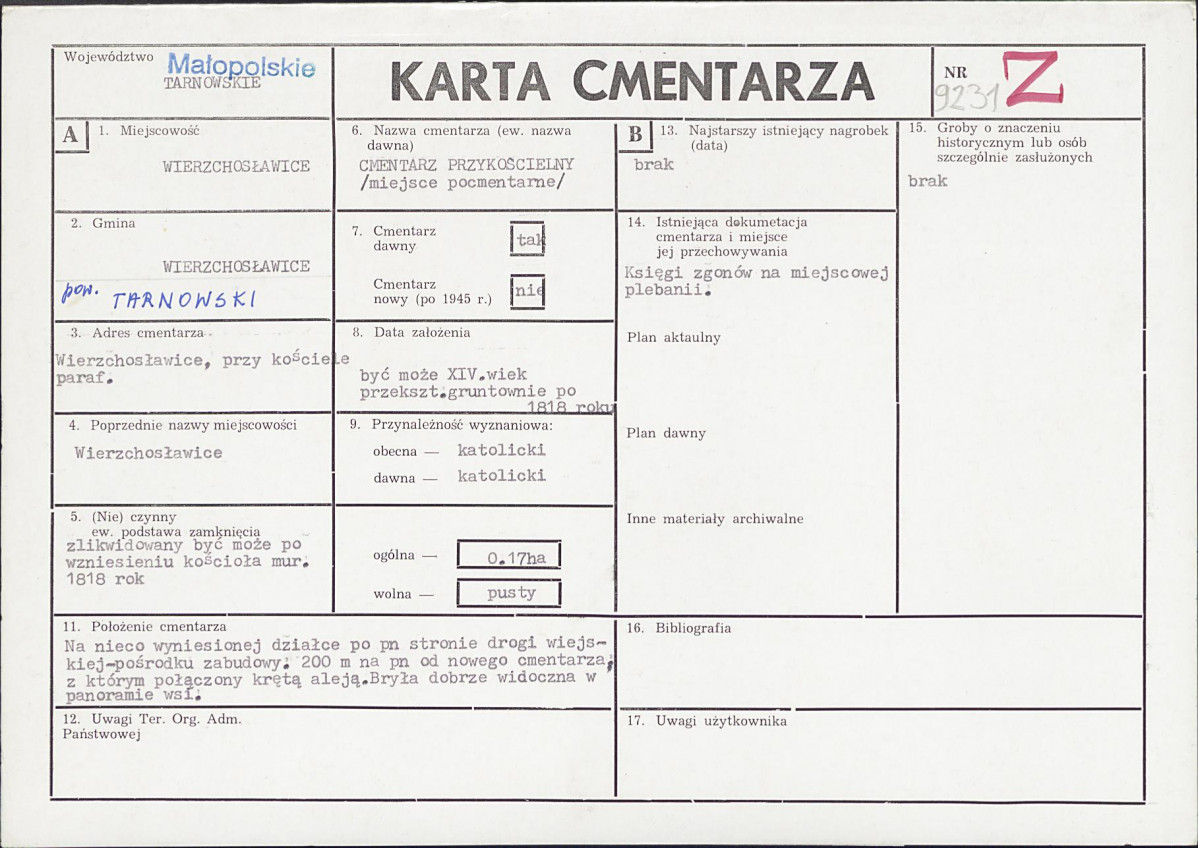 Karta cmentarza, skan nr 1