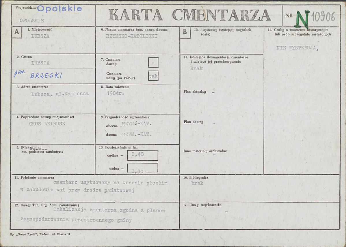 Karta cmentarza, skan nr 1