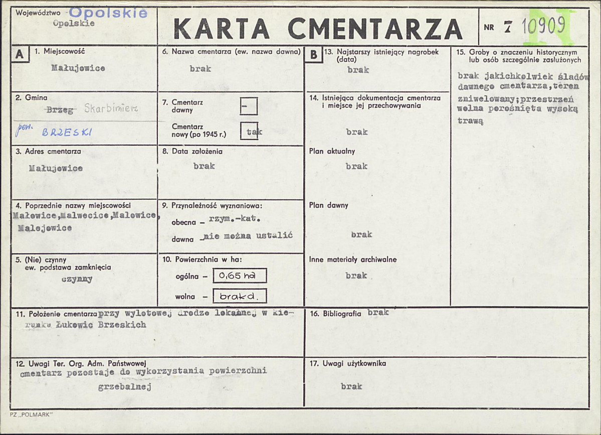 Karta cmentarza, skan nr 1