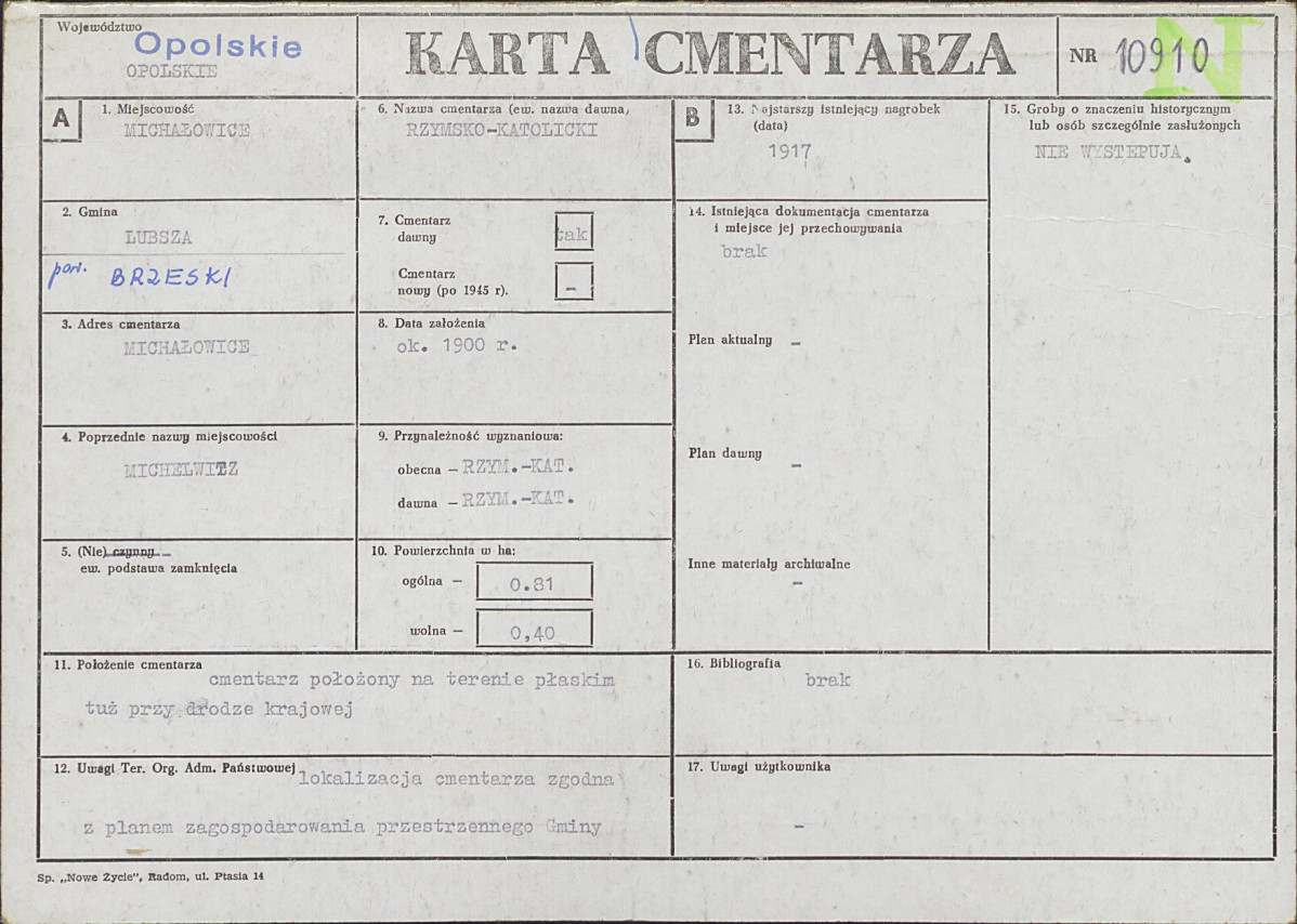 Karta cmentarza, skan nr 1