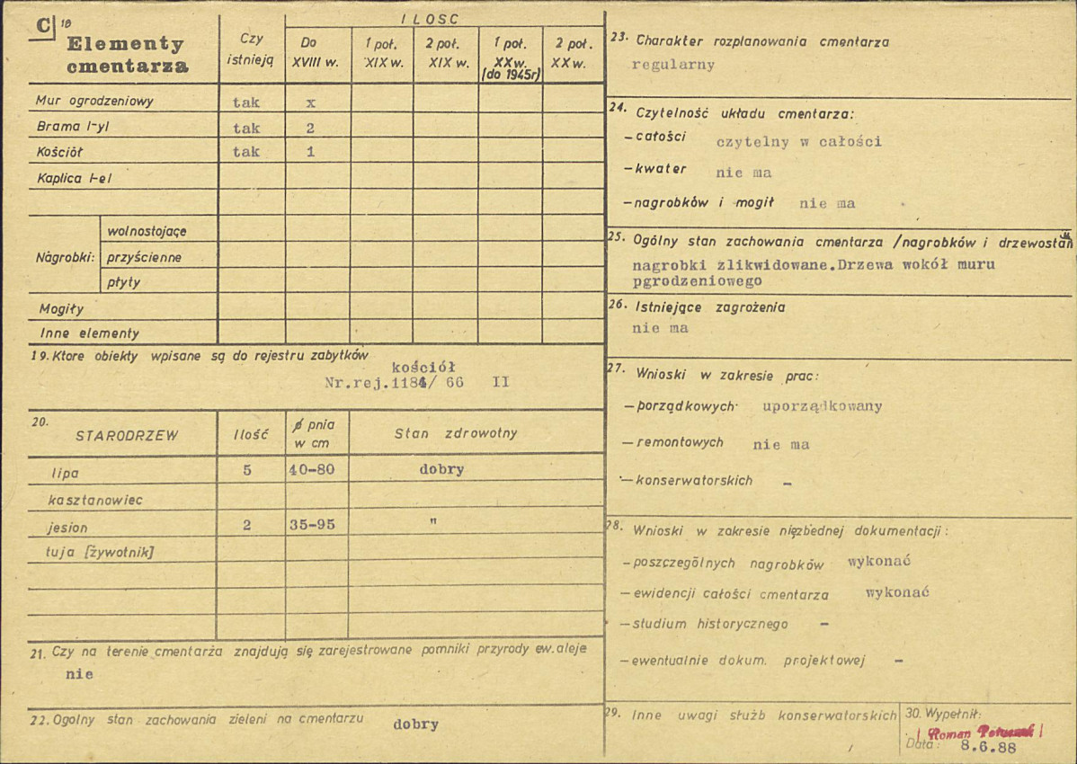 Karta cmentarza, skan nr 2