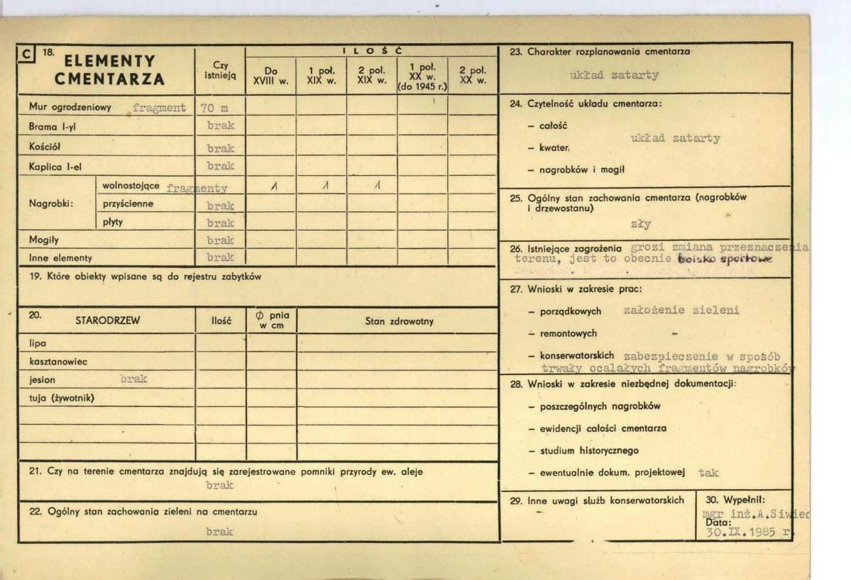 Karta cmentarza, skan nr 2