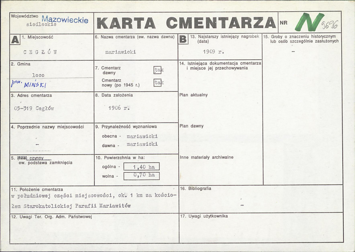 Karta cmentarza, skan nr 1