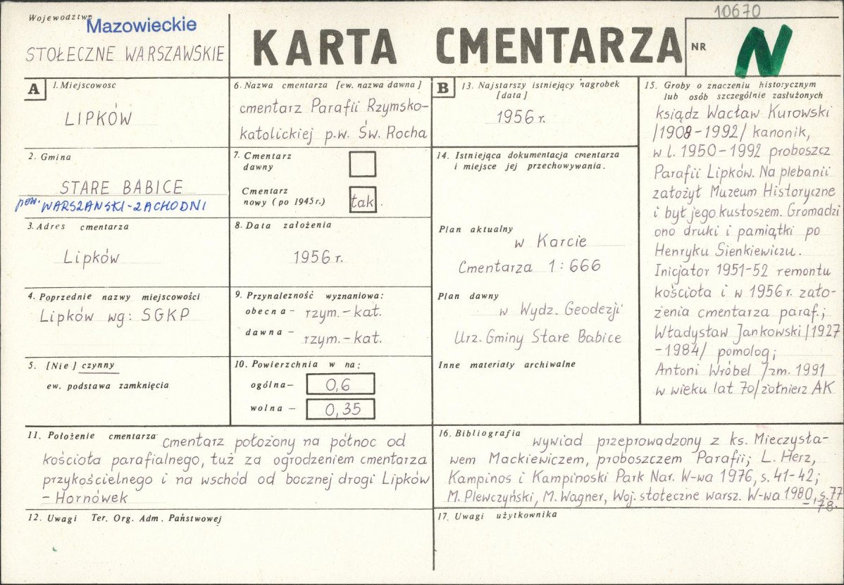 Karta cmentarza, skan nr 1