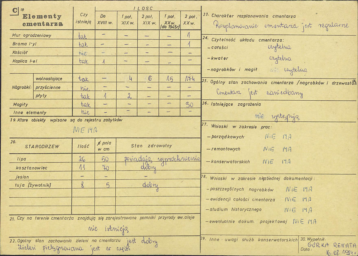 Karta cmentarza, skan nr 2