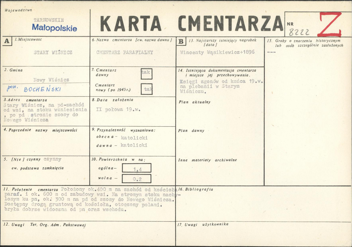 Karta cmentarza, skan nr 1