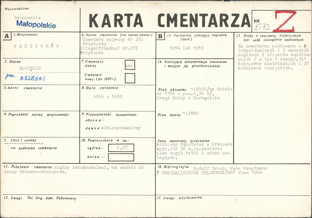 Karta cmentarza, skan nr 1