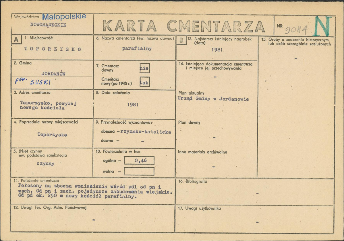 Karta cmentarza, skan nr 1