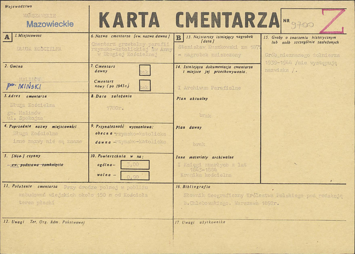 Karta cmentarza, skan nr 1