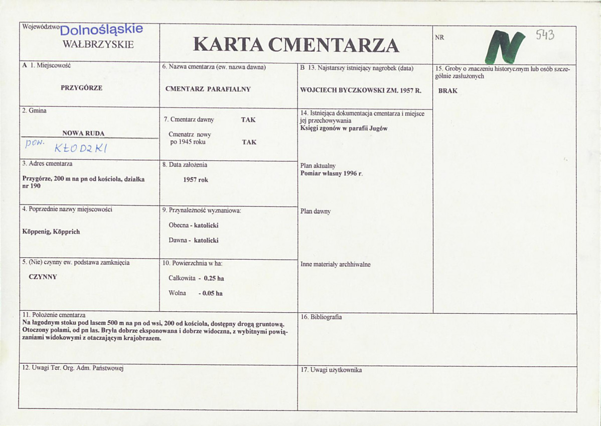 Karta cmentarza, skan nr 1