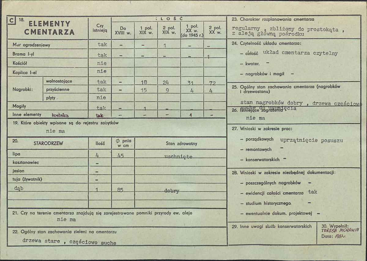 KC - Karta cmentarza, skan nr 2