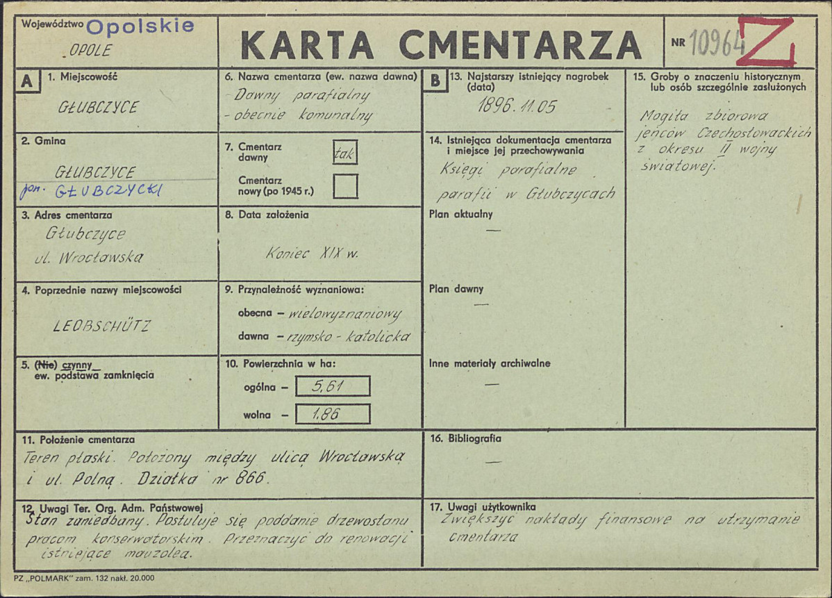 Karta cmentarza, skan nr 1