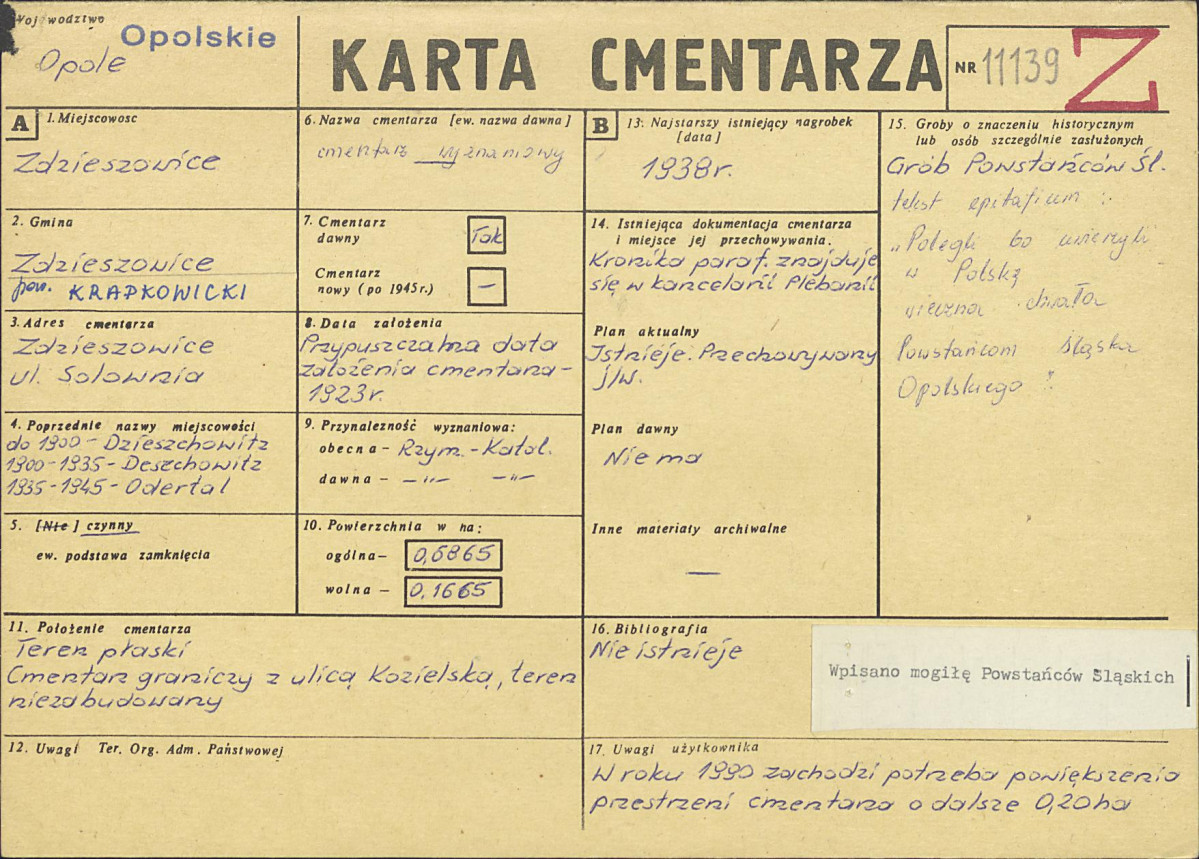 Karta cmentarza, skan nr 1